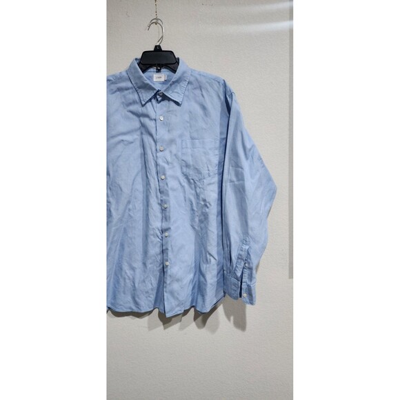 J CREW MEN'S XLARGE SKY BLUE/WHITE  LONG SLEEVE SHIRT 100% COTTON - Picture 2 of 14